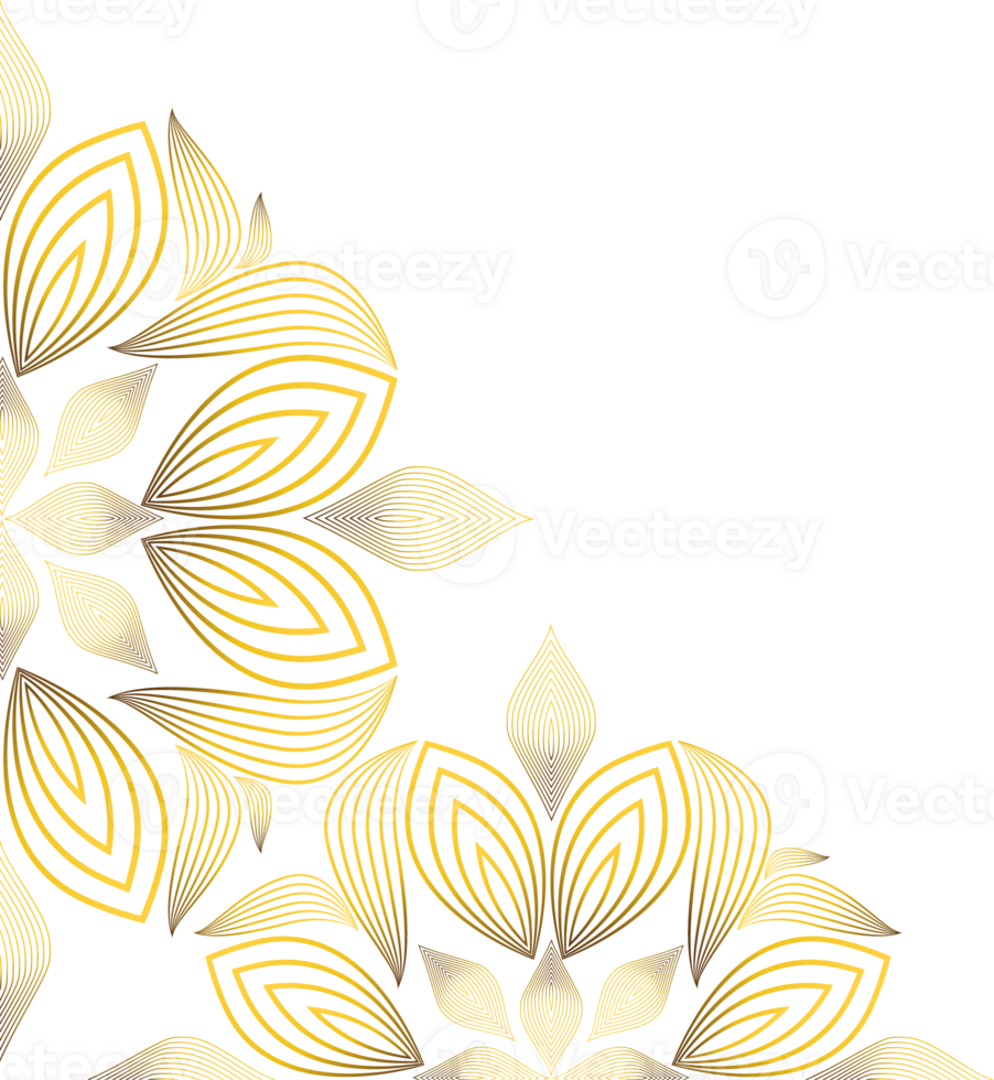 beautiful gold ornament png