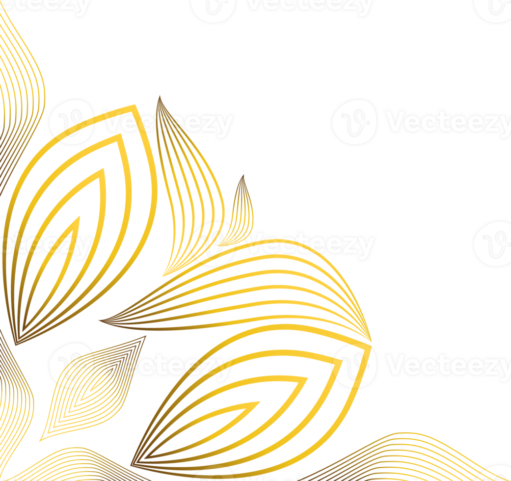 beautiful gold ornament png