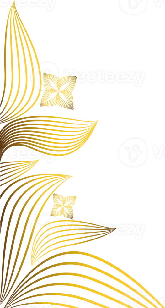 beautiful gold ornament png
