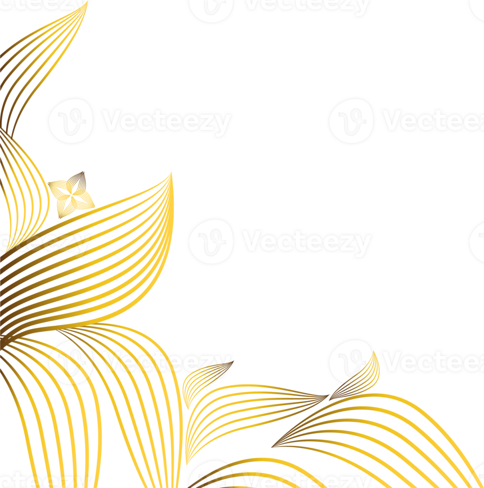 beautiful gold ornament png