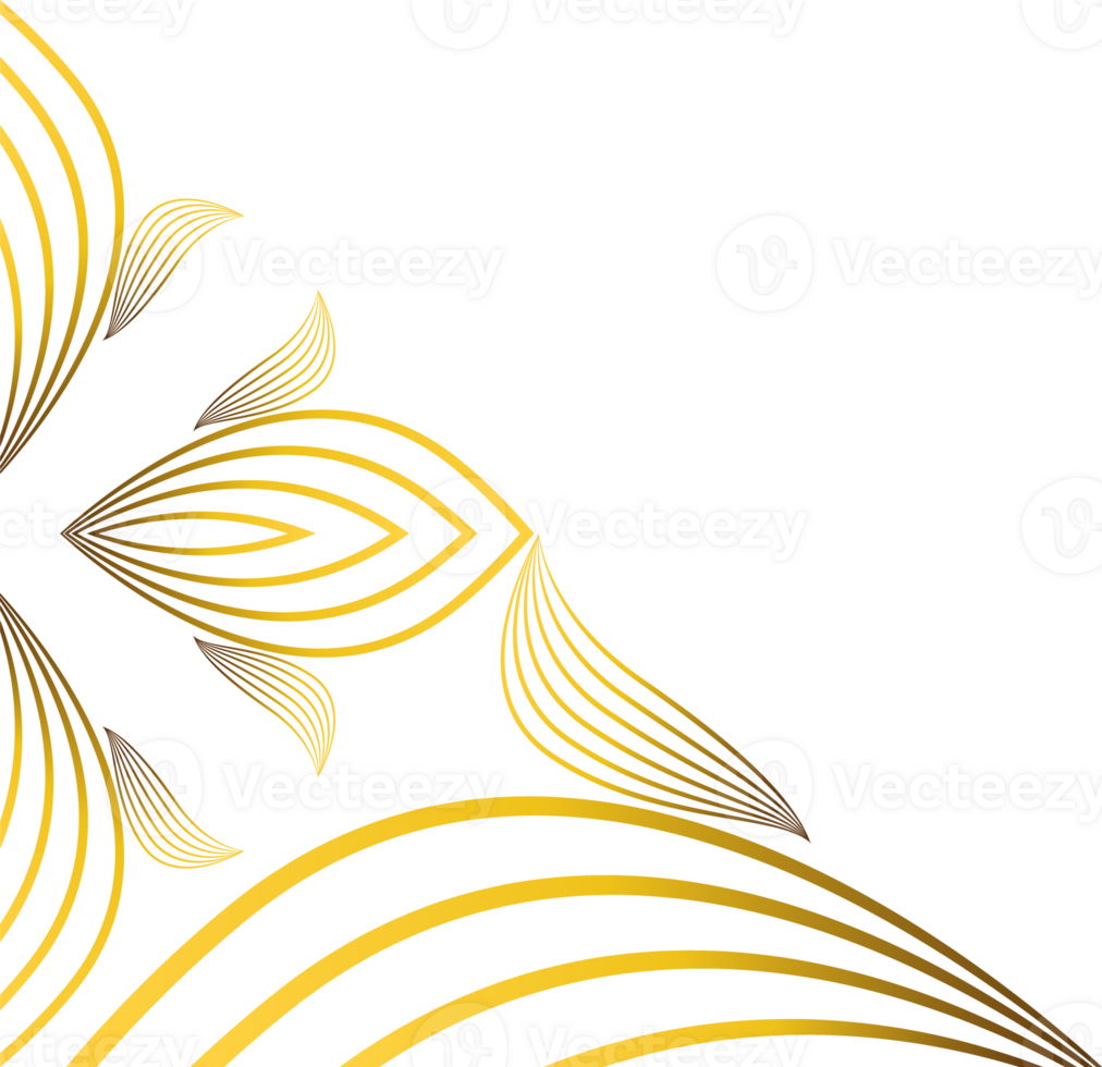 beautiful gold ornament png