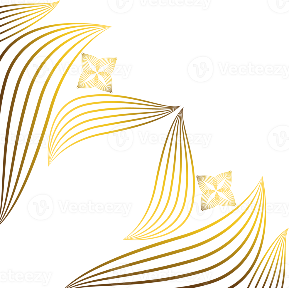 beautiful gold ornament png