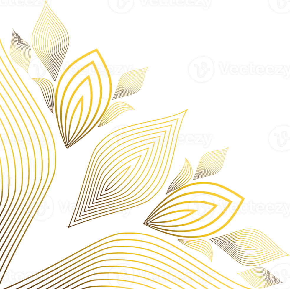beautiful gold ornament png