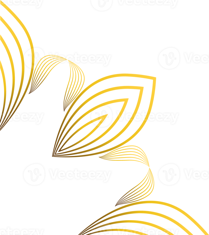 beautiful gold ornament png