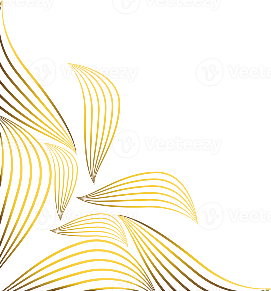 beautiful gold ornament png