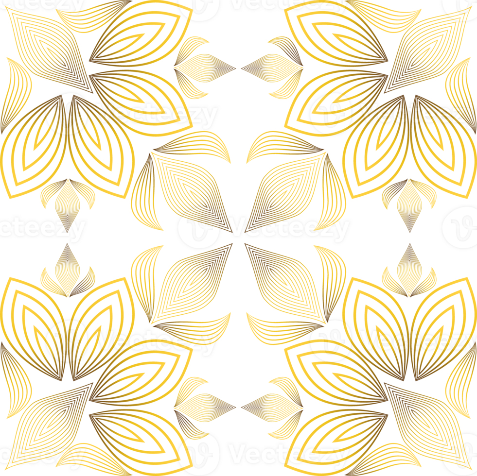 golden floral frame ornament png