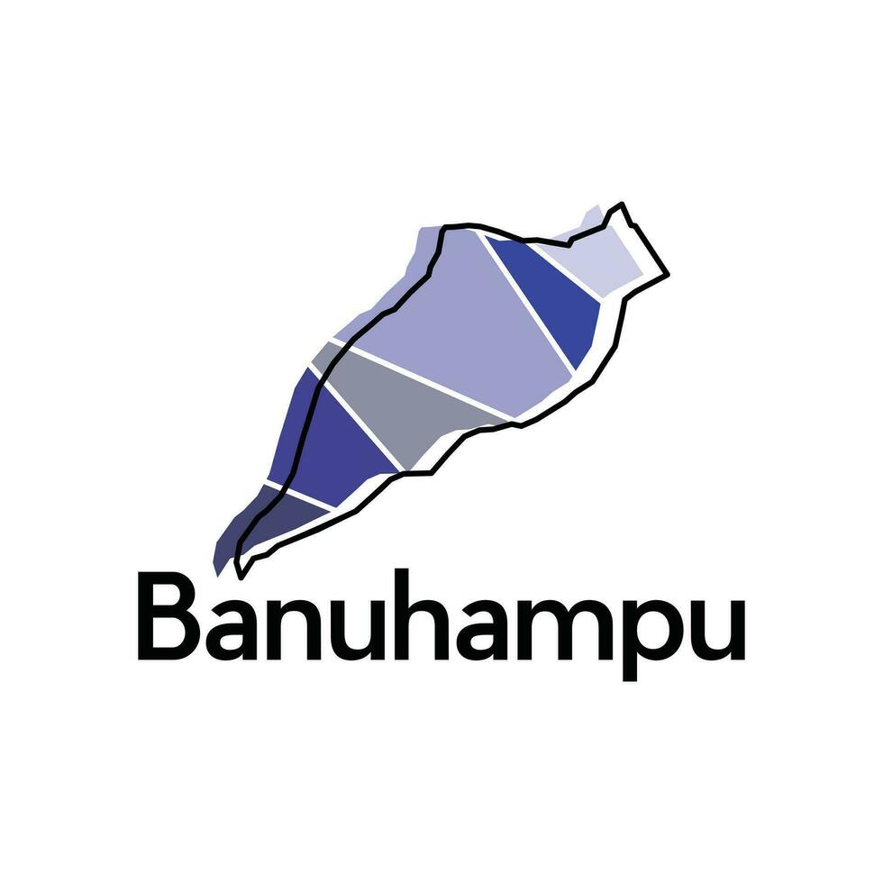 map City of Banuhampu vector design template, national borders map of Indonesia country illustration design