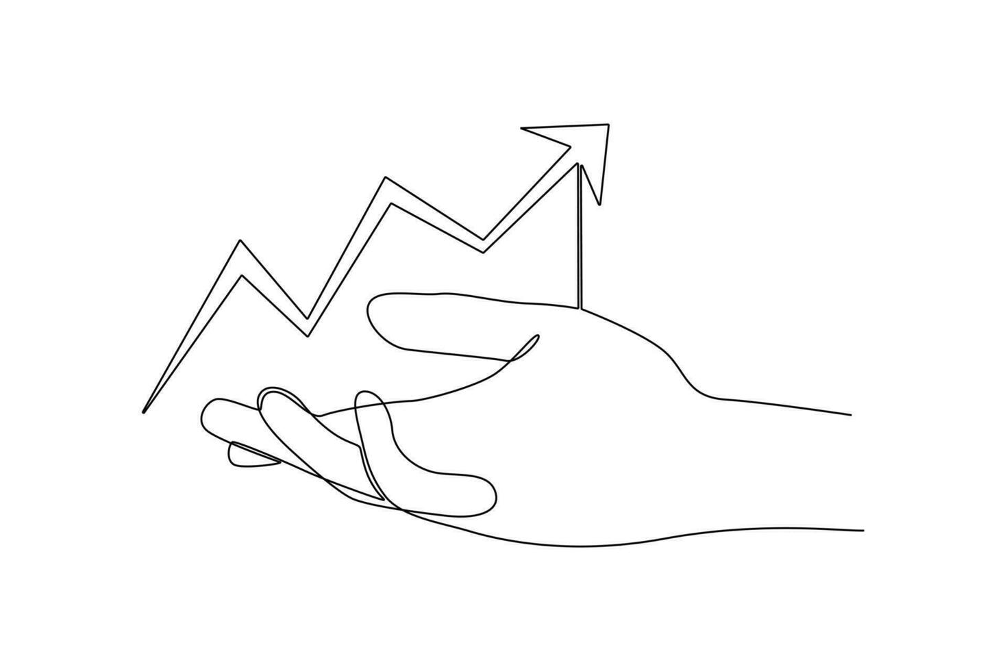 One continuous line drawing of Business performance analysis, benchmark metrics audit concept. Doodle vector illustration in simple linear style.