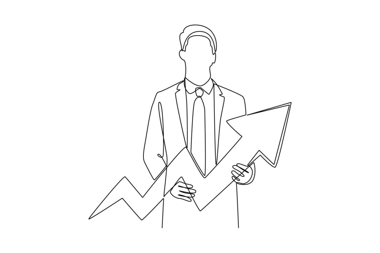 One continuous line drawing of Business performance analysis, benchmark metrics audit concept. Doodle vector illustration in simple linear style.