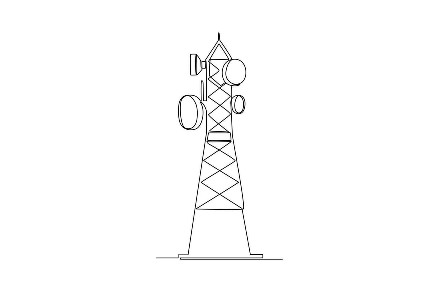 One continuous line drawing of Information technology concept. Doodle vector illustration in simple linear style.