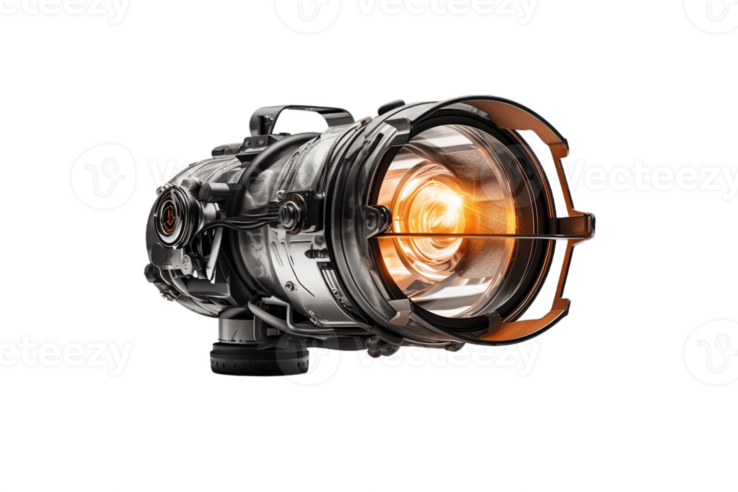 AI generated Searchlight on Transparent Background. AI png