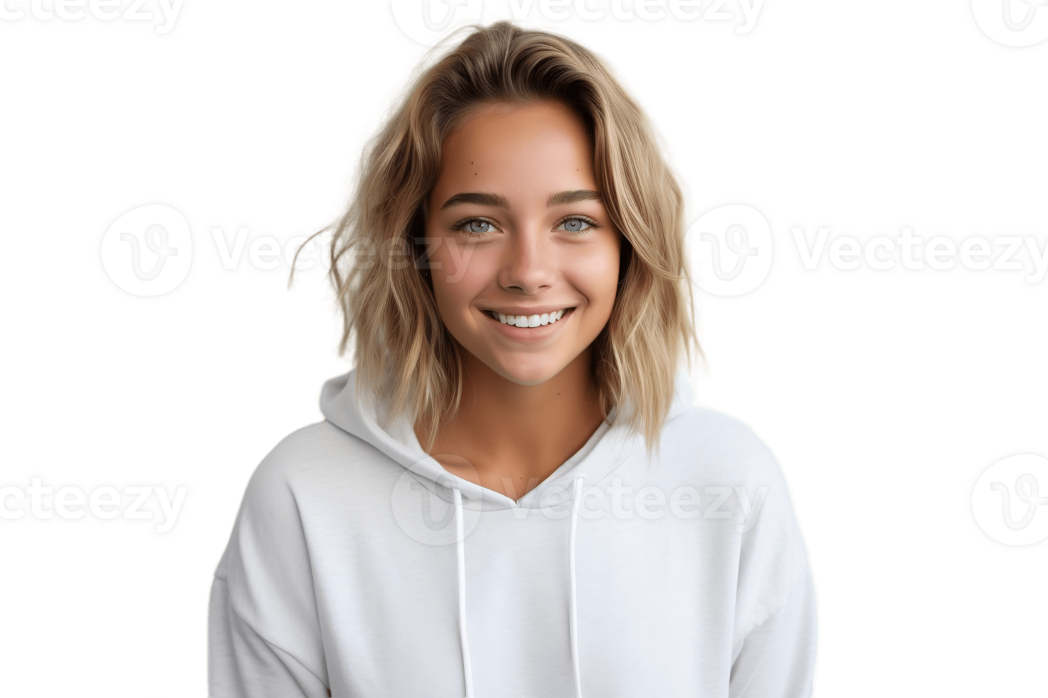 AI generated Teenage Girl on Transparent Background. AI png