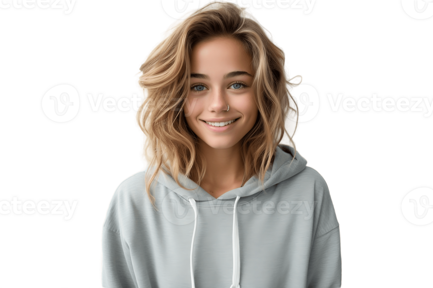AI generated Teenage Girl on Transparent Background. AI png