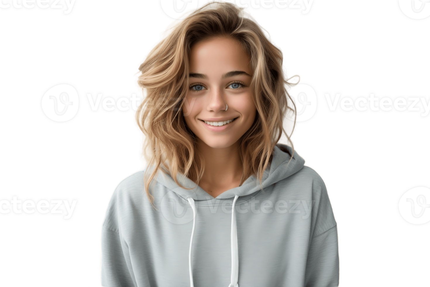 AI generated Teenage Girl on Transparent Background. AI png