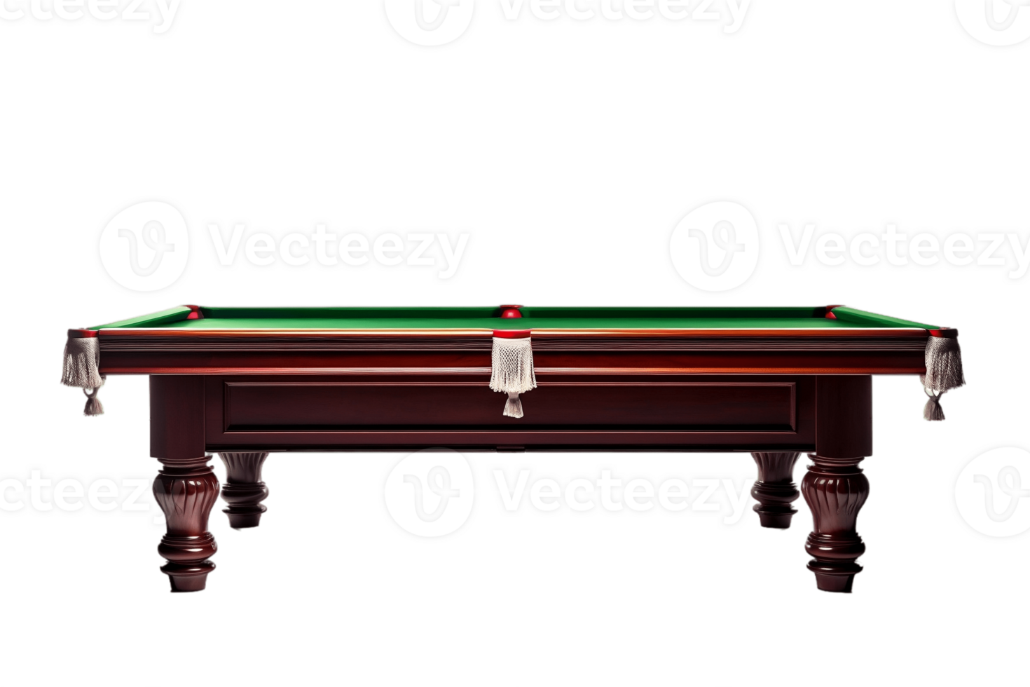 AI generated Snooker Table with a Transparent Background. AI png