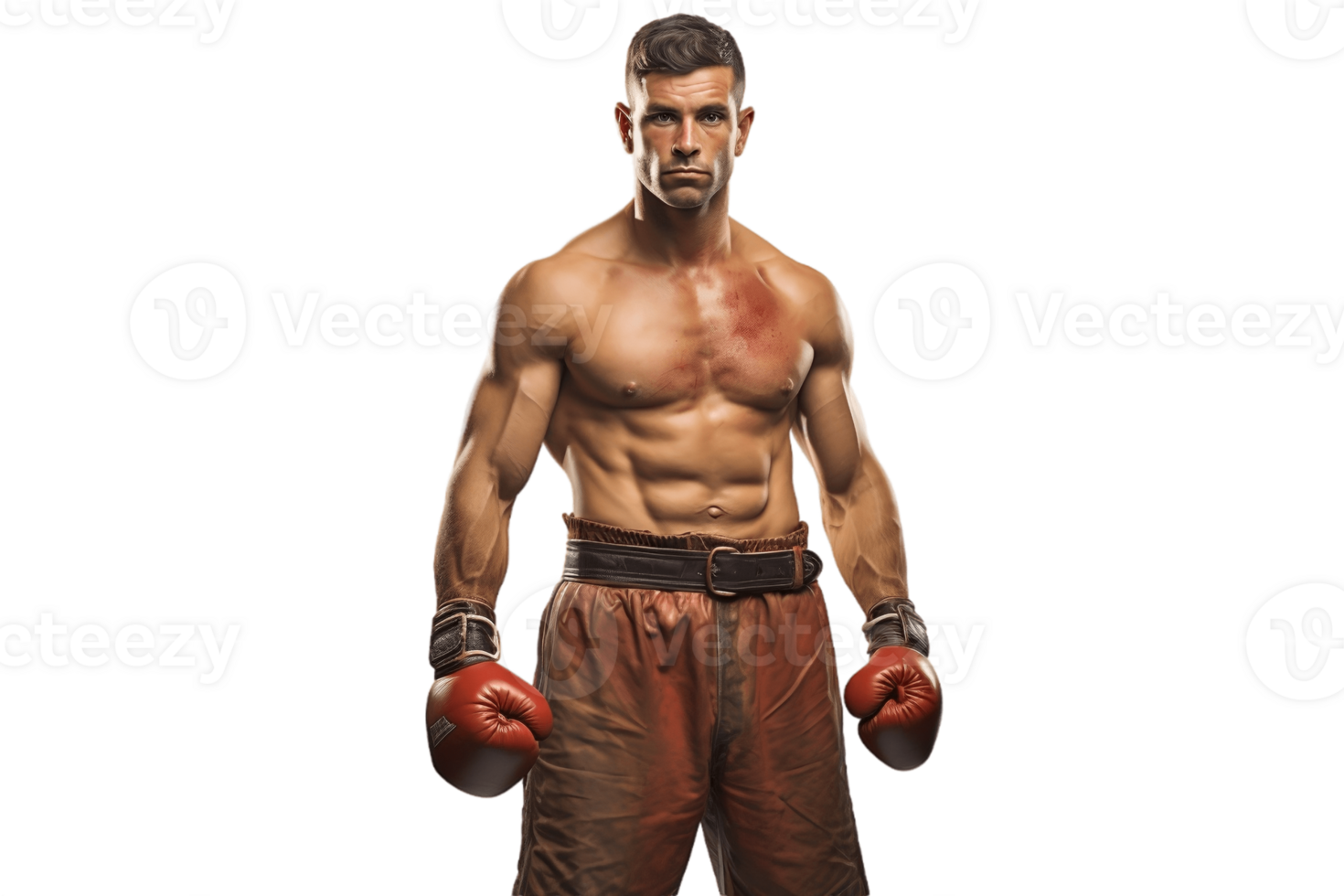 AI generated Boxer Standing on Transparent Background. AI png