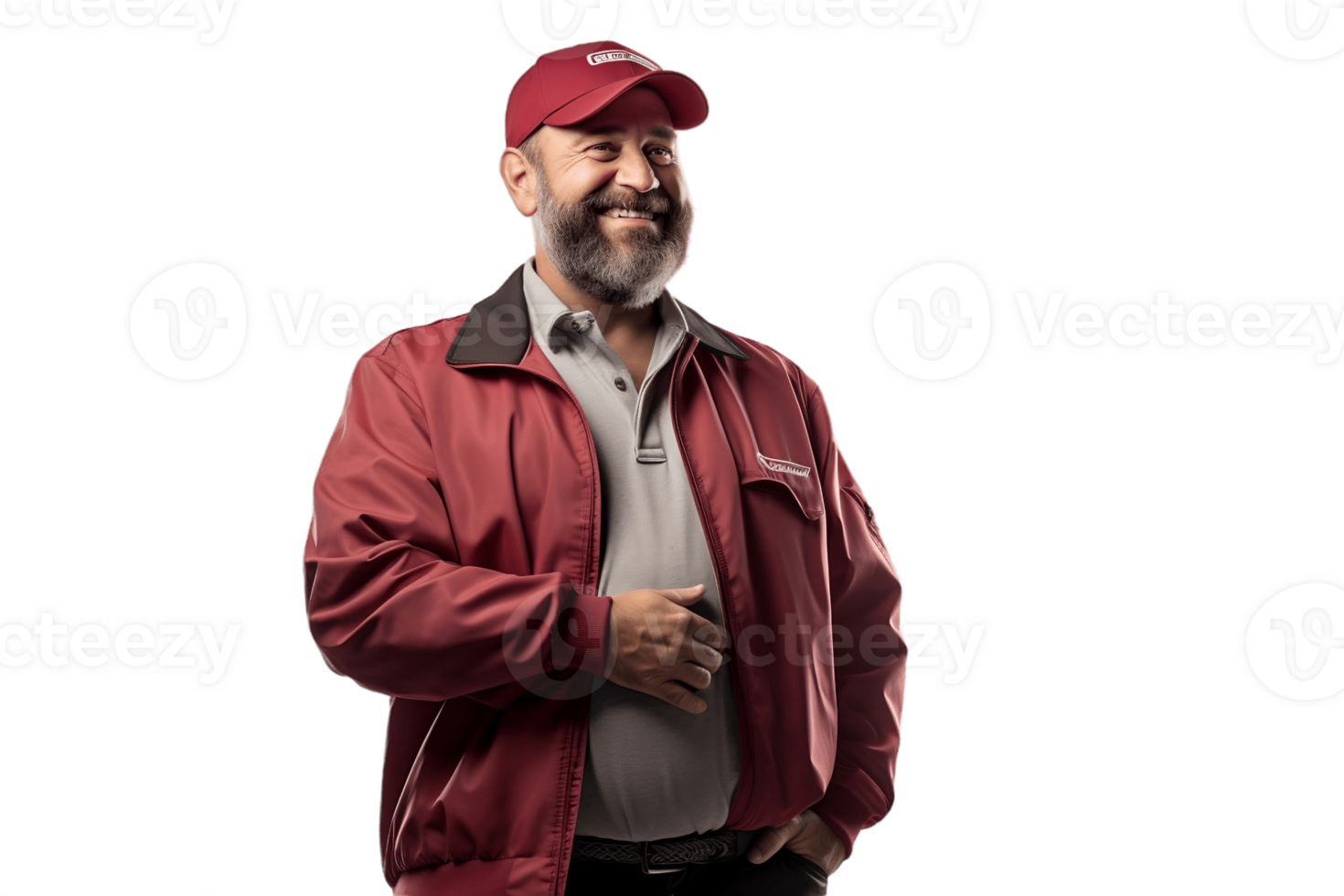 AI generated Delivery Man on Transparent Background. AI png