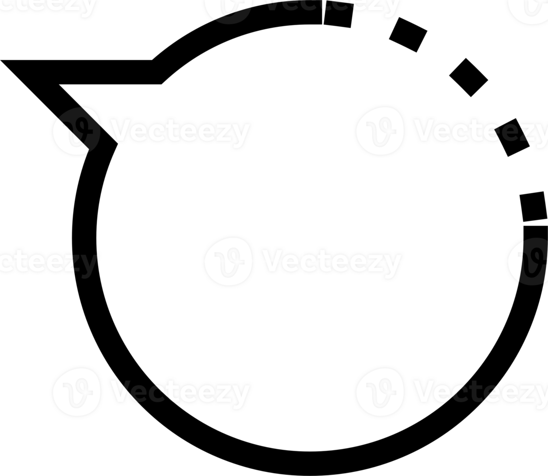 Black and white speech bubble balloon icon sticker memo keyword planner text box banner, flat png transparent element design