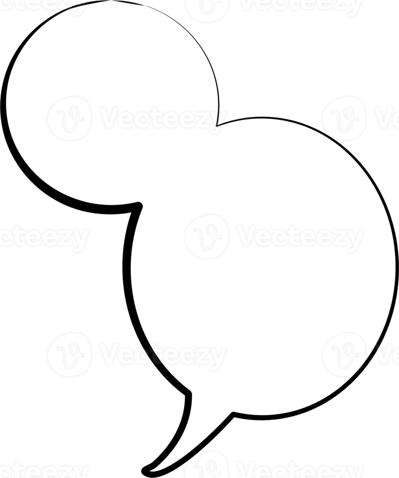 Black and white speech bubble balloon, icon sticker memo keyword planner text box banner, flat png transparent element design