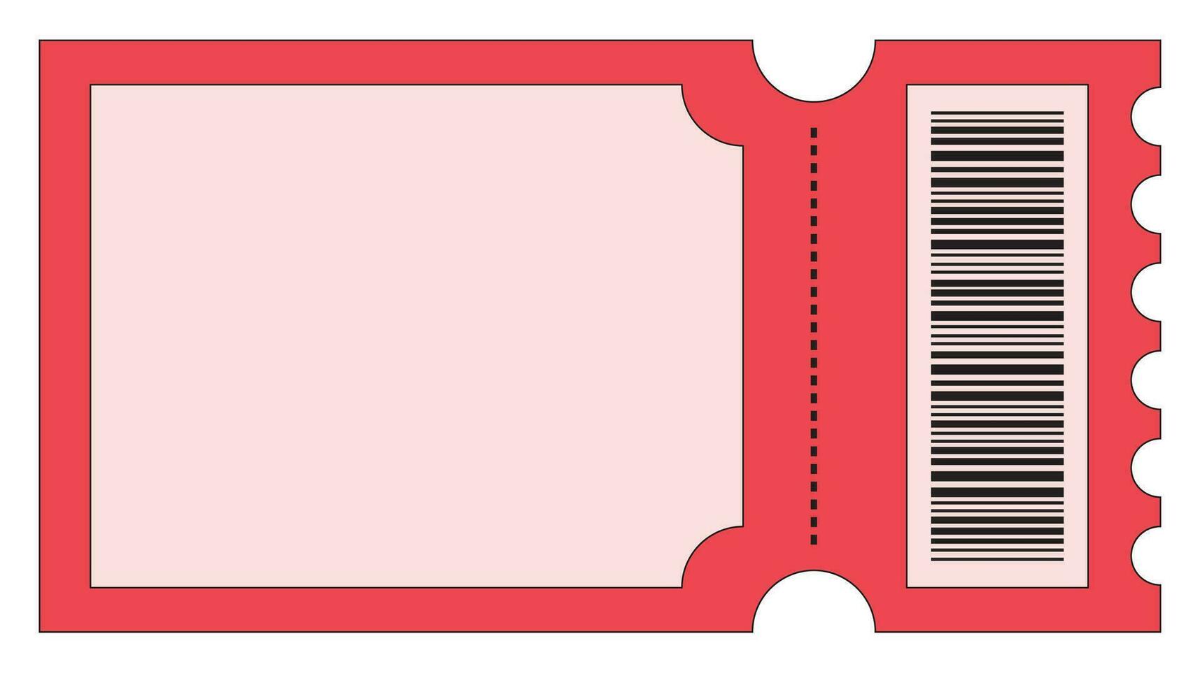 Coupon template in trendy retro style. Red coupon for sales, discounts. Ticket retro, voucher. vector