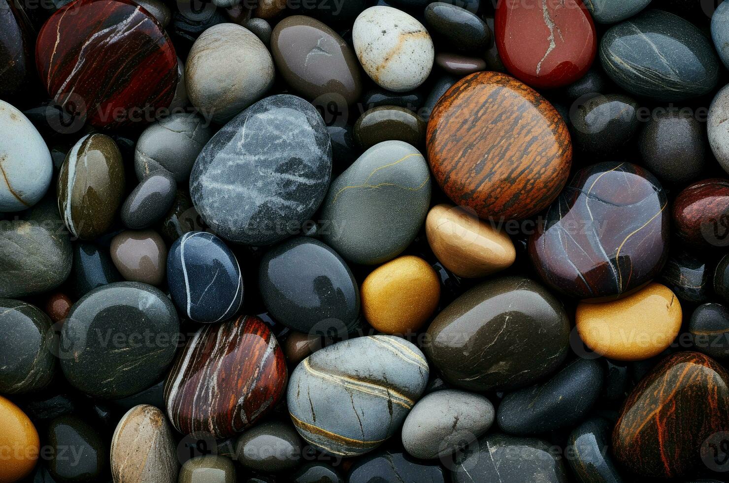 AI generated Textured Macro stones colorful. Generate Ai photo