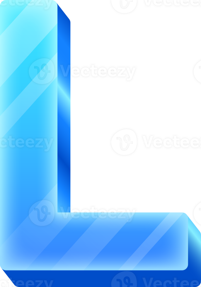 Ice Alphabet Letter L png
