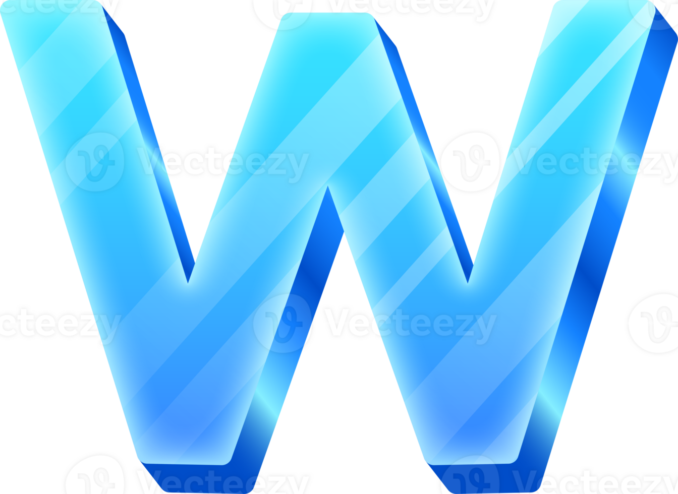 Ice Alphabet Letter W png