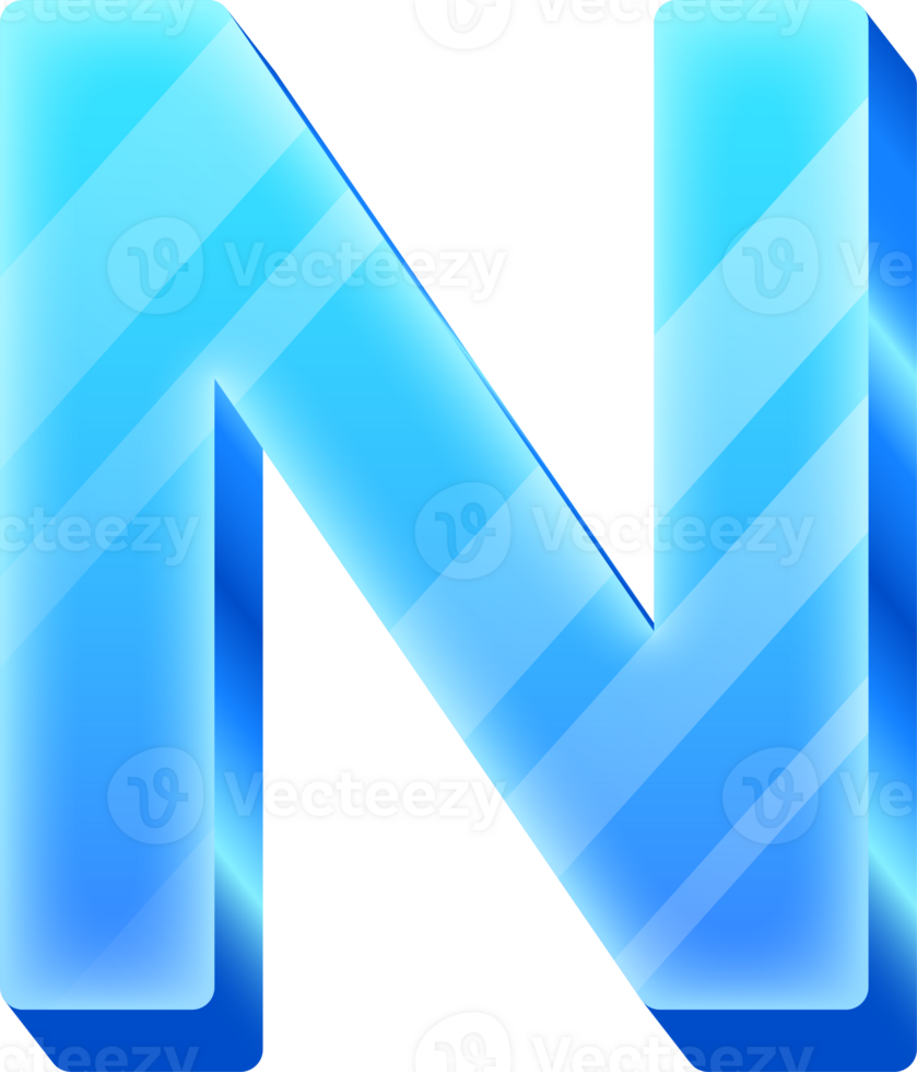 Ice Alphabet Letter N png