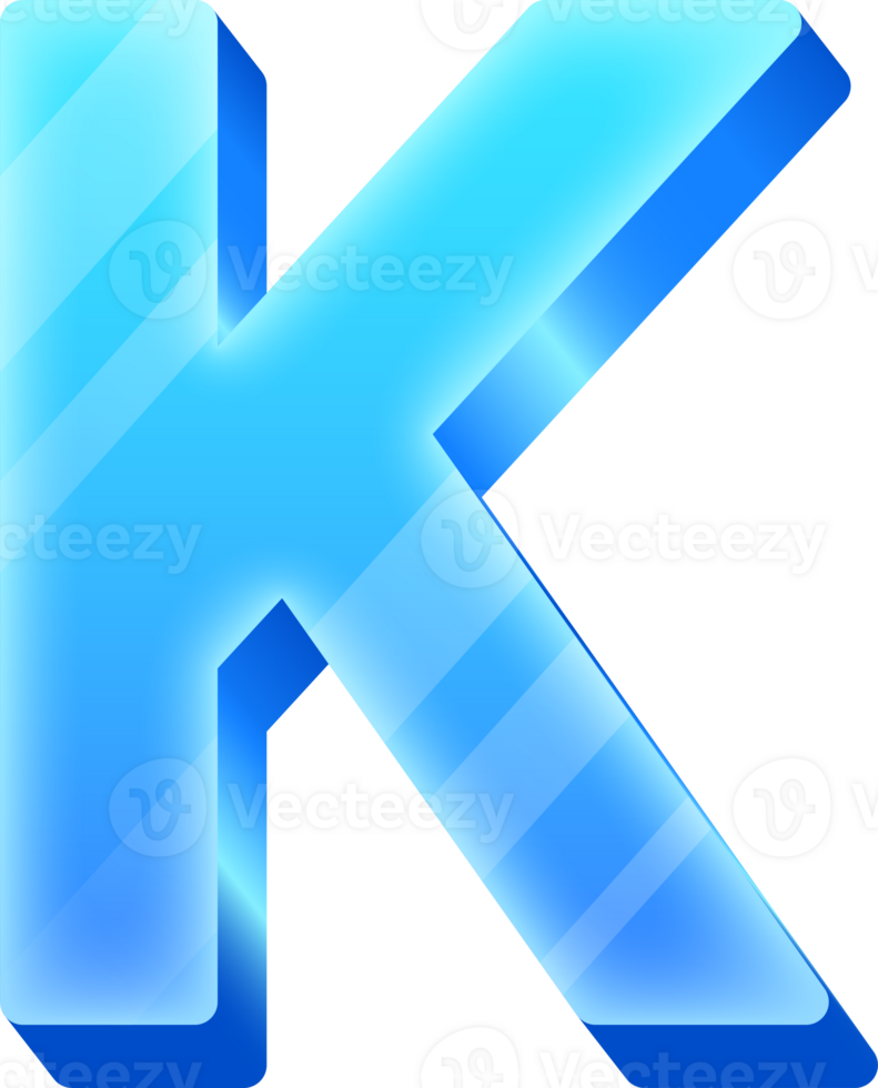 Ice Alphabet Letter K png