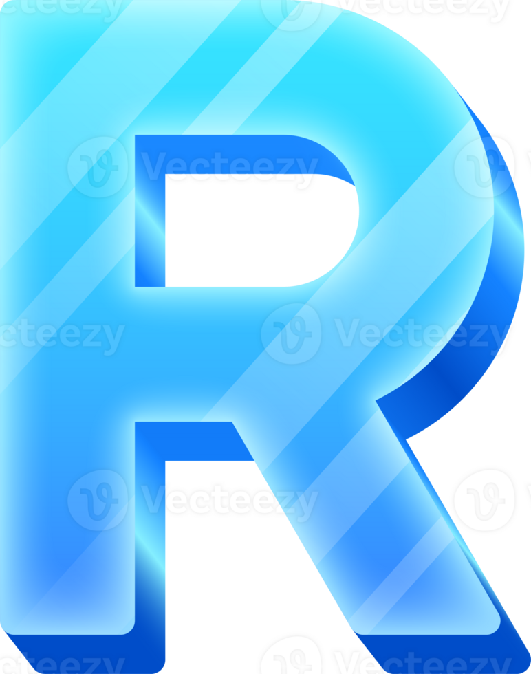 Ice Alphabet Letter R png