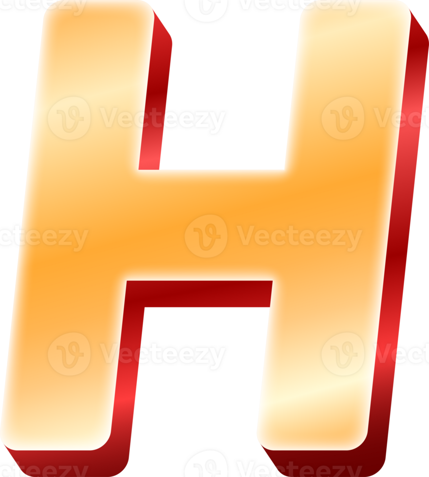 Luxury Gold Alphabet Letter H 36122080 PNG