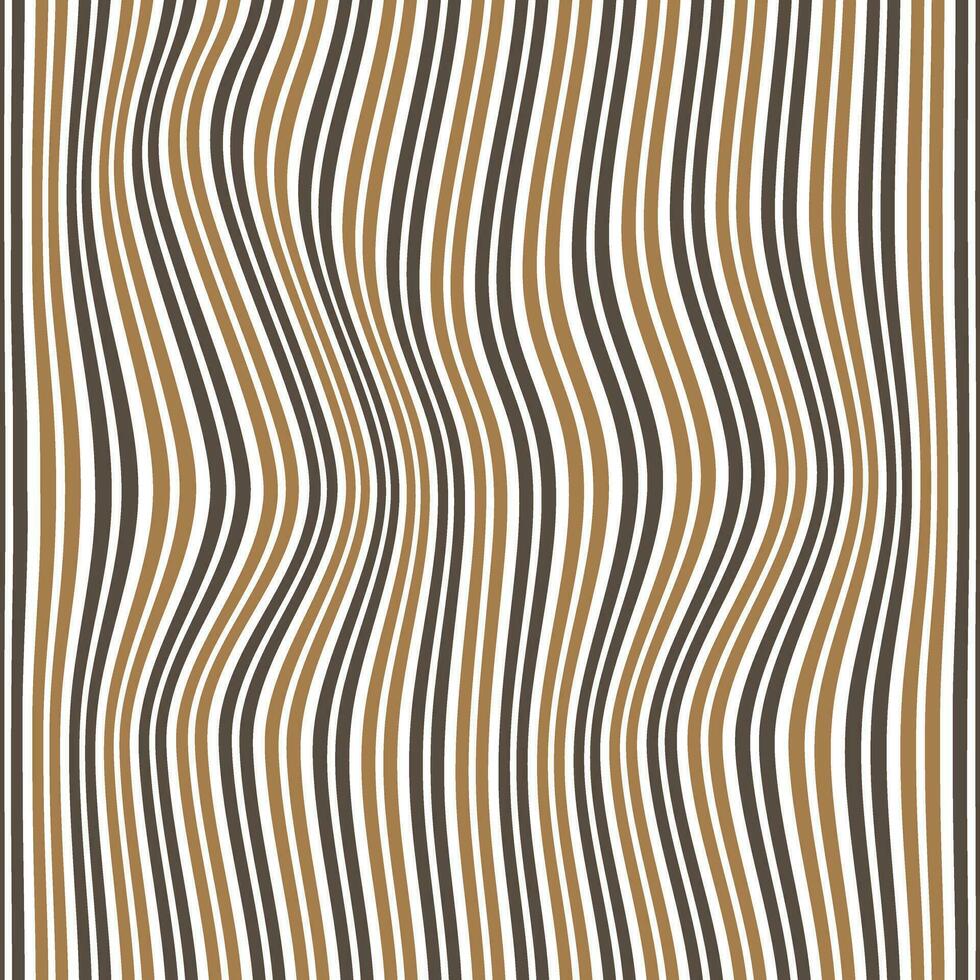 modern simple abstract seamlees lite and dark brown color wavy distort vertical line pattern vector