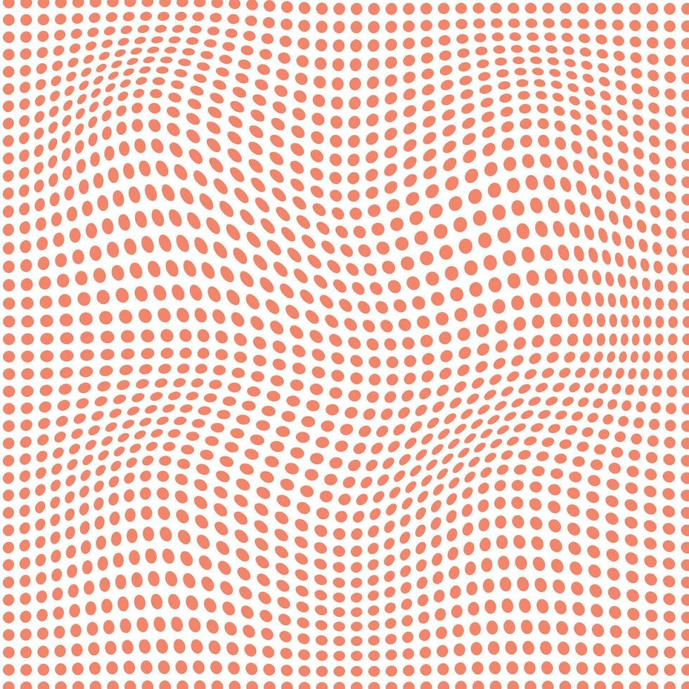 modern abstract simple seamlees apple color small polka dot circle wavy distort pattern art vector