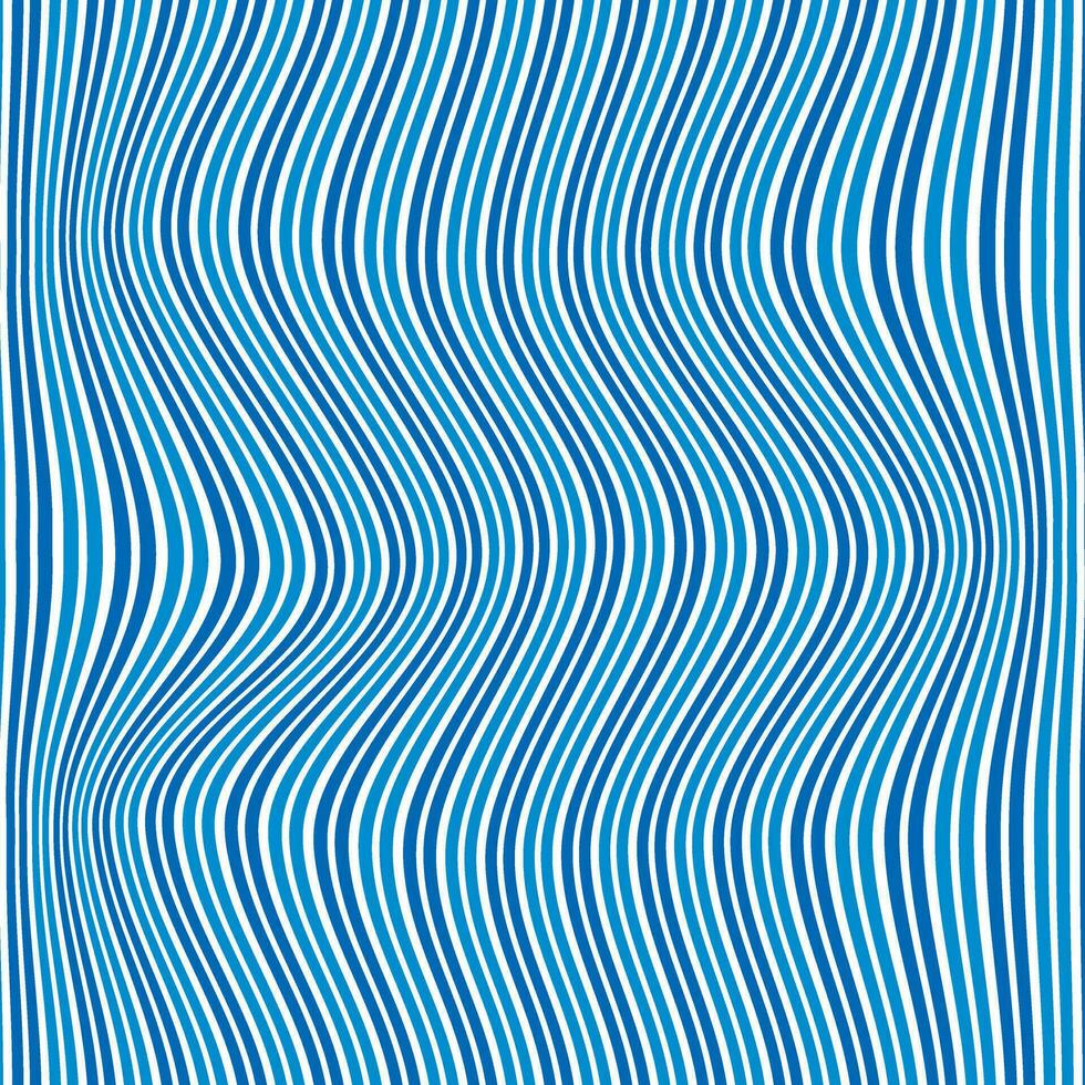 simple abstract seamlees popart sky blue color vertical wavy distort line pattern vector