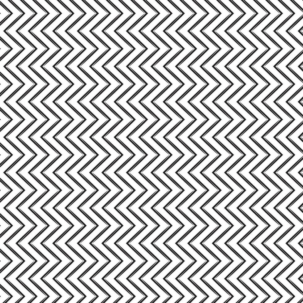 abstract simple seamlees black color zig zag pattern vector