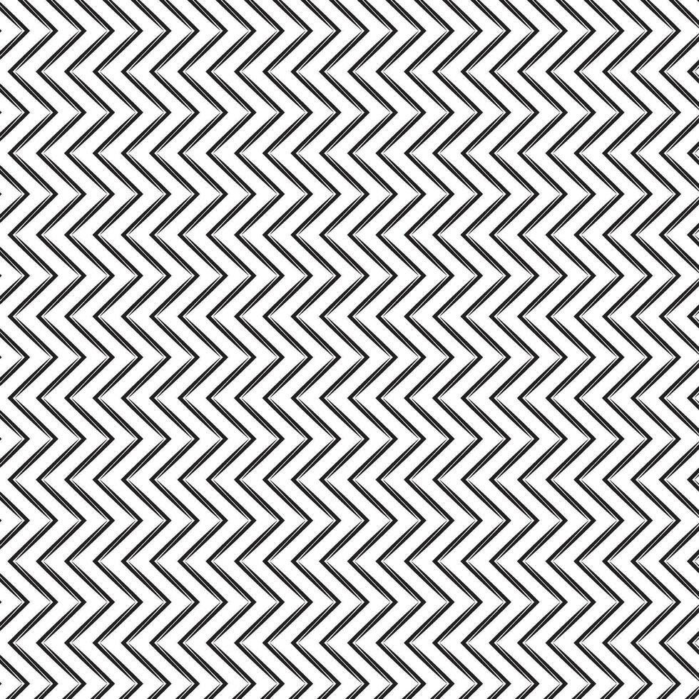 abstract simple seamlees black color zig zag pattern vector