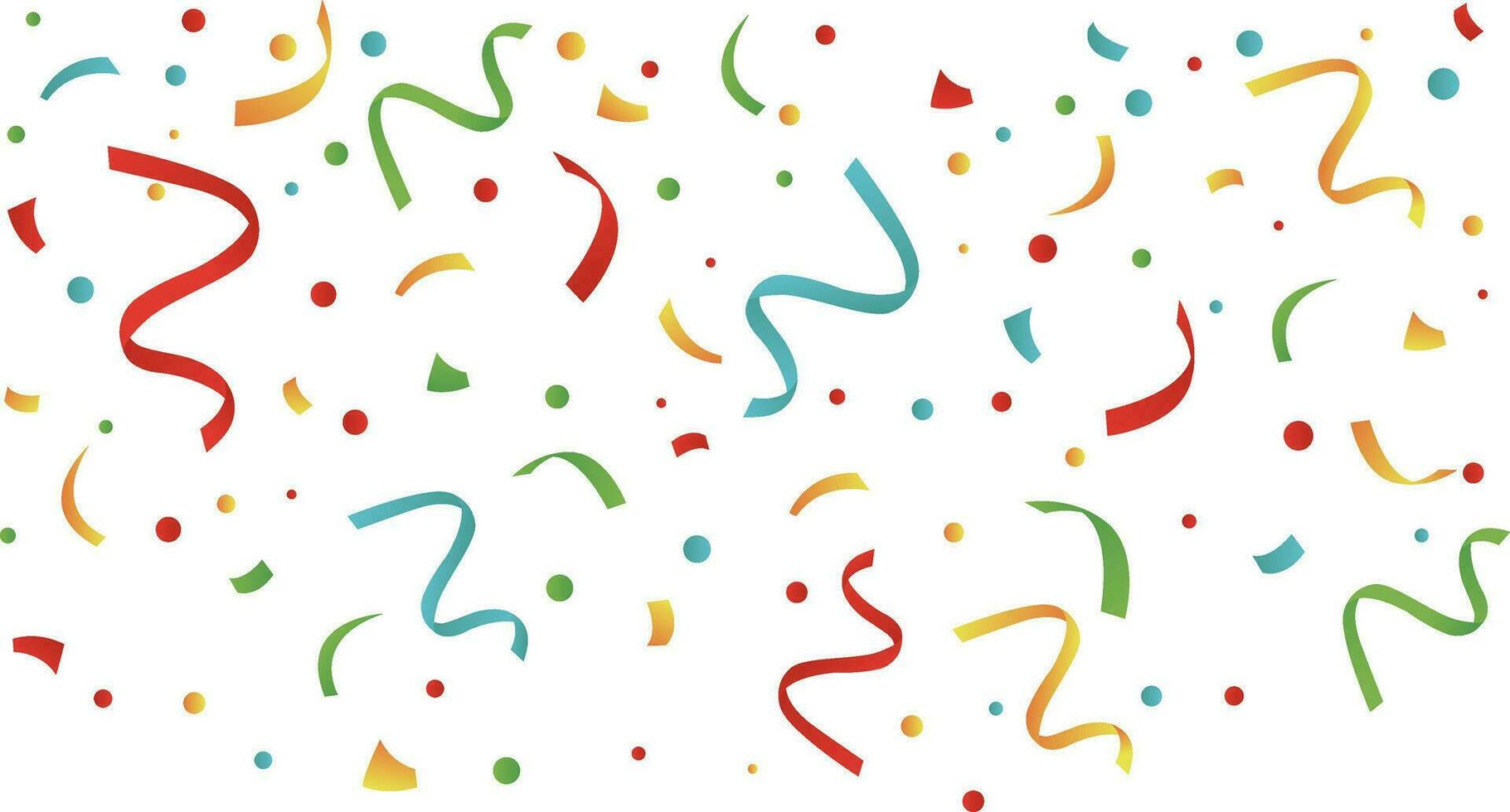 Colorful confetti on a transparent background. It is a vector illustration.