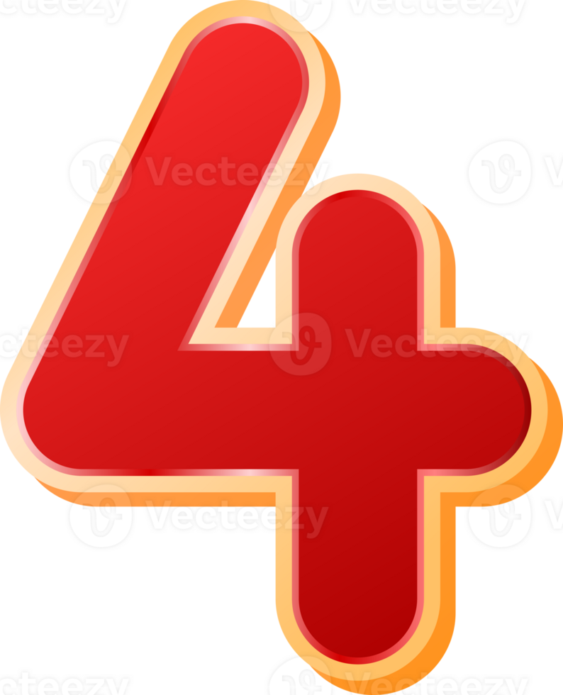 Number 4 Illustration png