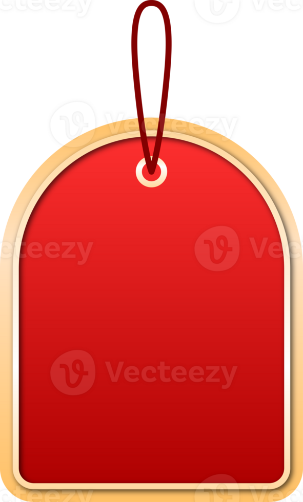 New Year Red Text Box Frame png