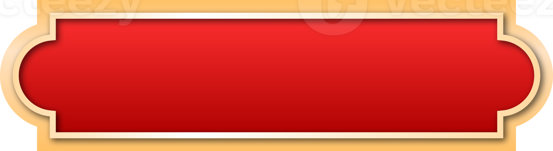 New Year Red Text Box Frame png