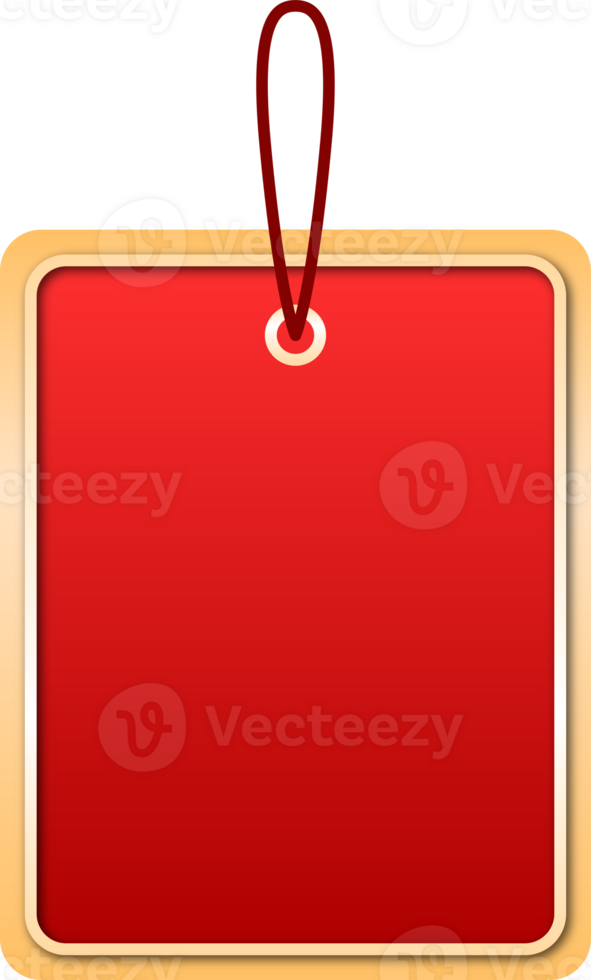 New Year Red Text Box Frame png