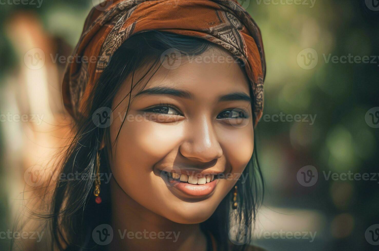 AI generated Young south Asian girl. Generate ai photo