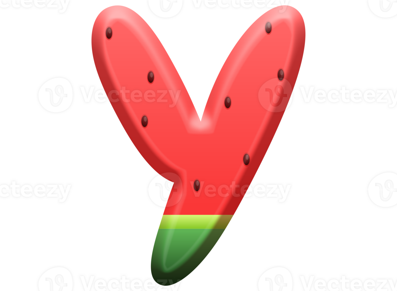 Watermelon Alphabet Letter Y png