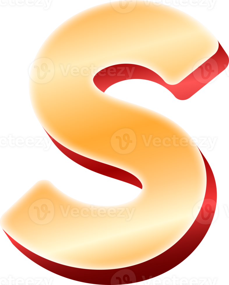 Luxury Gold Alphabet Letter S png