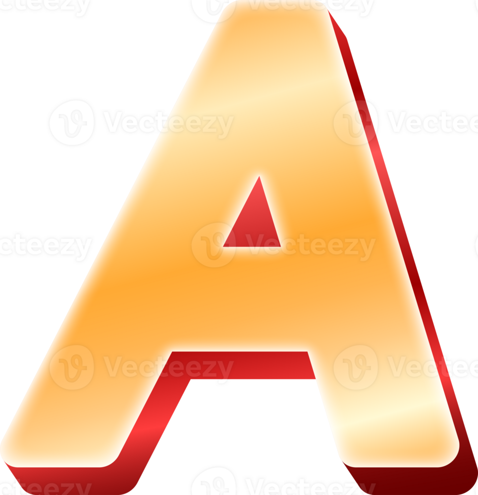 Luxury Gold Alphabet Letter A png