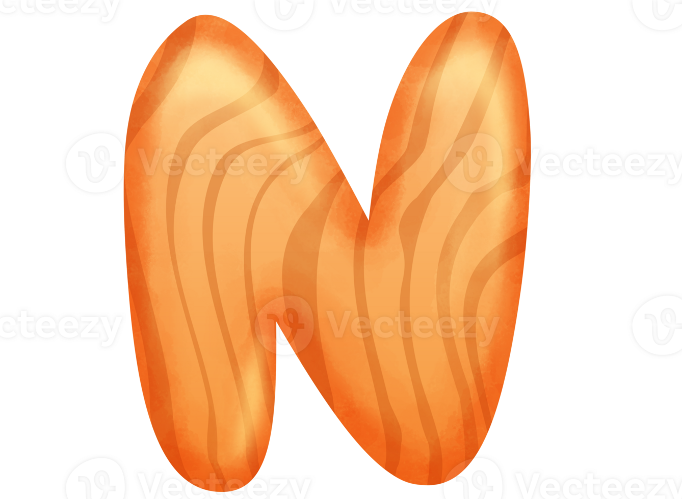 Wood Alphabet Letter N png
