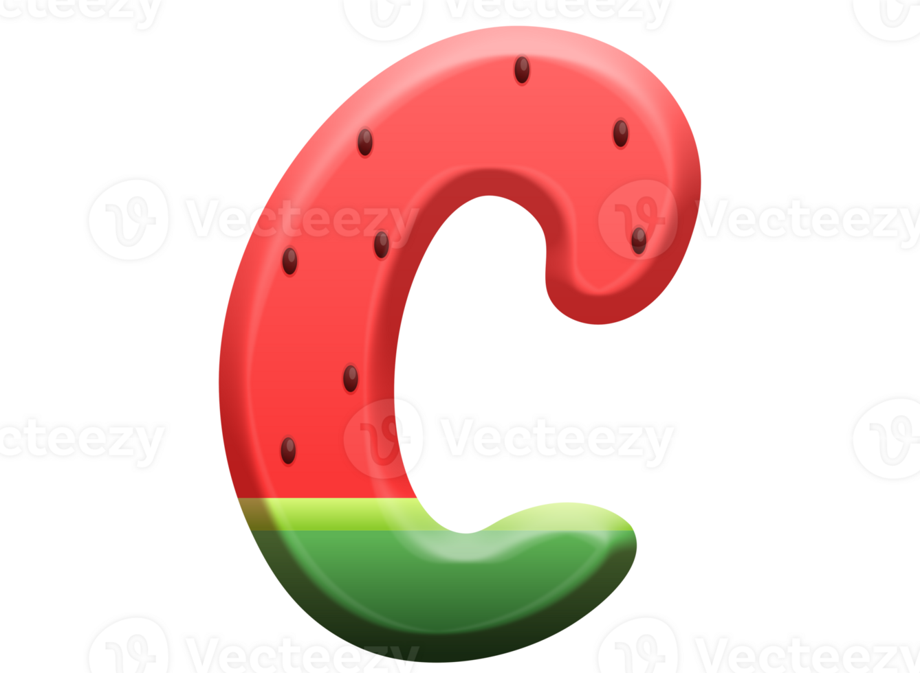 Watermelon Alphabet Letter C png