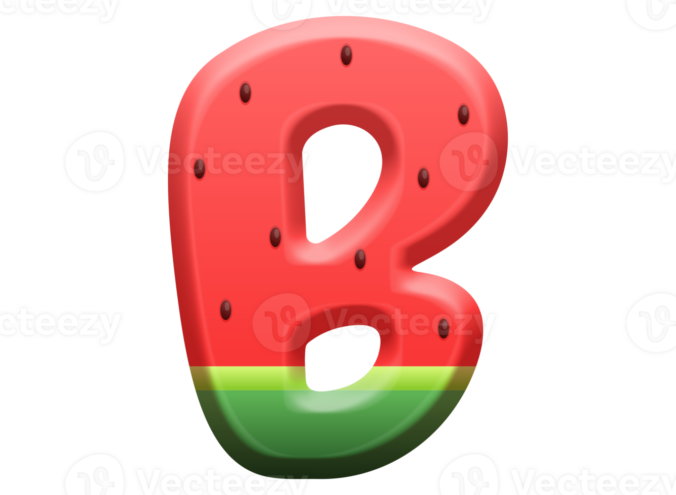 Watermelon Alphabet Letter B png
