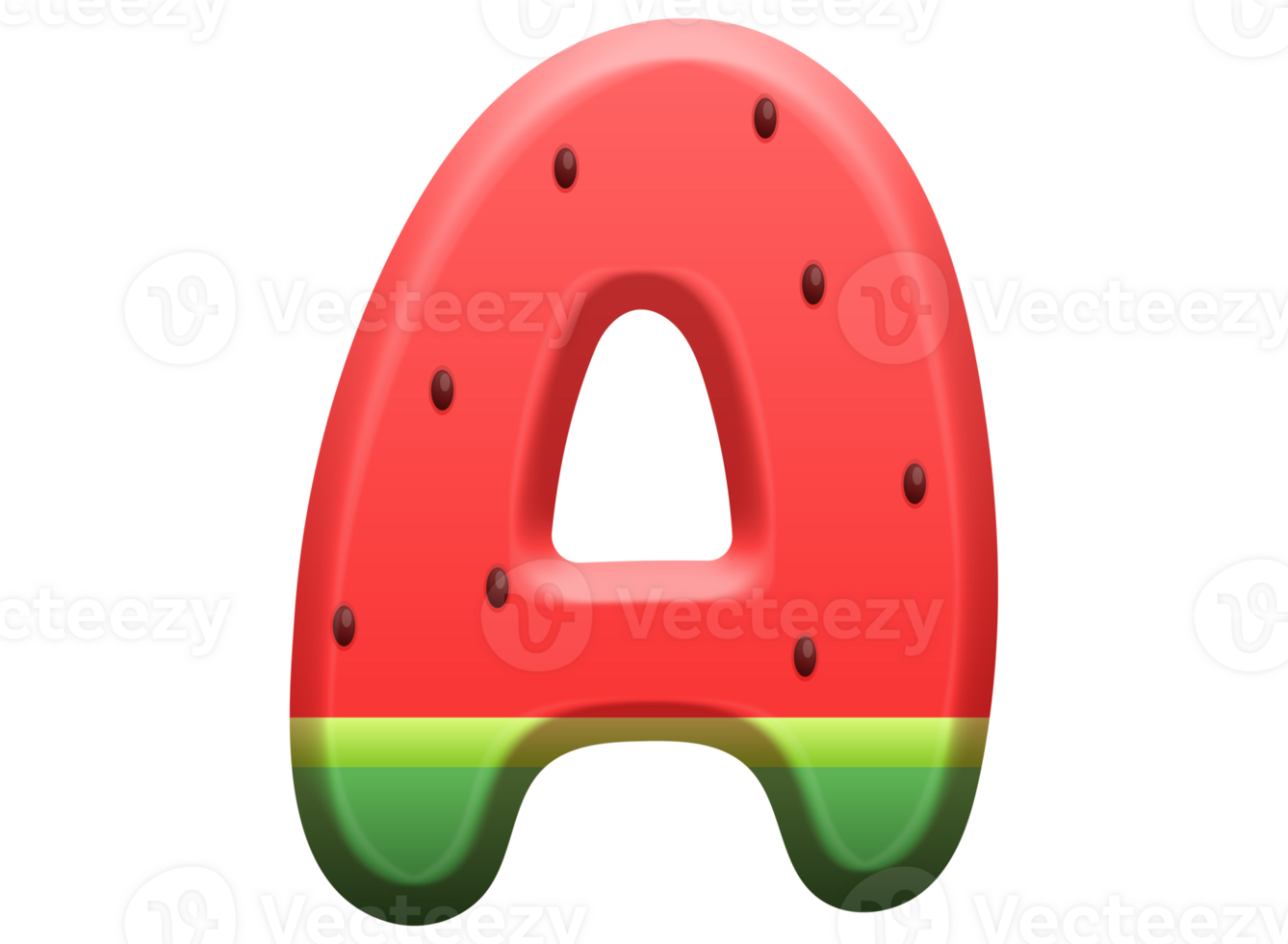 Watermelon Alphabet Letter A png