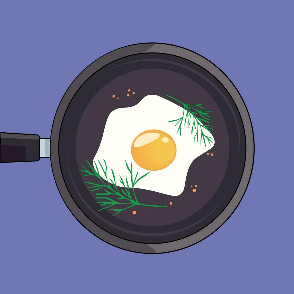 Scrambled egg illustration. vector illustration